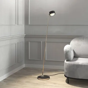 Lampička Top Light Puk! 120 Floor LED čočky čirá/matná, černá/chrom - Ø hlavy 12 cm; délka kabelu 240 cm černá matná, chrom 2 x 12 W LED - Doprava zdarma