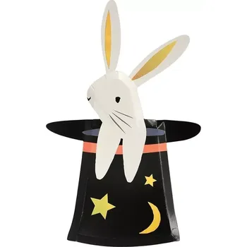 Party nádobí Papírové talířky Králík v klobouku Abrakadabra MERI MERI