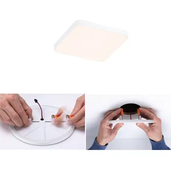 Lampička Paulmann Veluna Edge LED vestavná IP44 3000K 9x9cm - Instalační otvor 5 až 7 cm bílá LED 6 W celkem - Doprava zdarma