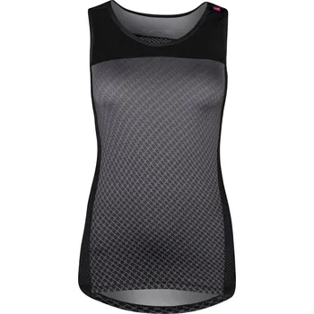 Cyklistické oblečení Dres na kolo FORCE Cross Lady bez rukávů dámský šedá-černá Velikost: M