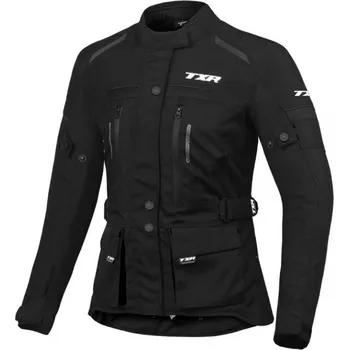 Moto bunda TXR Dámská bunda na motorku Visper černá 4XL (Dámská moto bunda s reflexními prvky, materiál Polyester Textech 600D, vyjímatelné homologované chrániče loktů a ramen.)