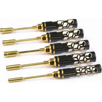 RC vybavení ARROWMAX Nut Driver Set 3/16"", 1/4"" ,5/16"", 11/32"" & 3/8"" X 100mm - 5 - Teilig. Schwarz Golden - expresní doprava