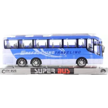 autíčko Autobus na setrvačník modrý