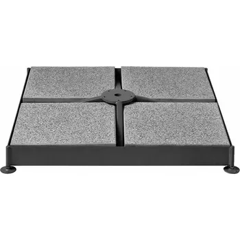 Stojan na slunečník teek Dlaždicový stojan pro slunečníky Glatz, příruba M4, 120 kg, (pro 8 dlaždic 40x40x4 cm), rozměr ca 90x90x12 cm, šedá barva, bez dlaždic, cena je platná pouze při zakoupení se slunečníkem