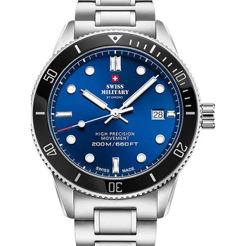 Hodinky Swiss Military SM34088.02 Diver Quartz Mens Watch 42mm 20ATM