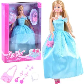 Panenka Panenka Anlily v modrých plesových šatech