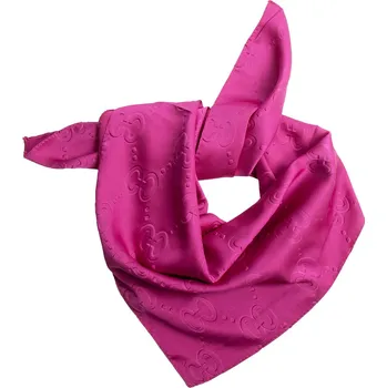 Šátek Dámský hedvábný čtvercový šátek YF463-35, s potiskem C fuchsiové barvy 7200720-11