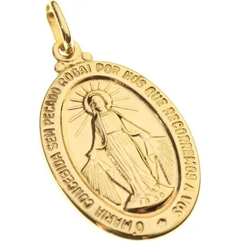 Přívěsek Argento 8A023 Zlatý přívěsek Zázračná medailka