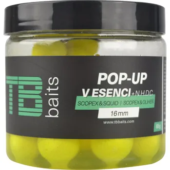 Nástraha TB Baits Plovoucí Boilie Pop-Up Yellow Scopex Squid + NHDC 65 g 16 mm