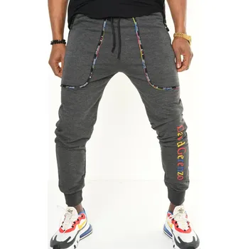 Pánské stylové tepláky DAVID Gerenzo šedé, VELIKOST S