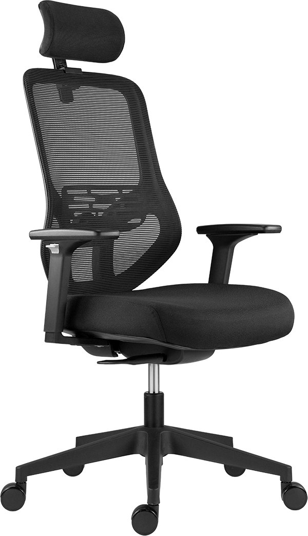 Kancelářská židle ATOMIC černá (kancelářská židle se sítí na opěráku)