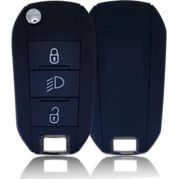 Autoklíč Klíč s dálkovým ovládáním 3tl. světlo Peugeot 308 3008 Citroen C3 C4 Berlingo 4A AES 434Mhz HU83