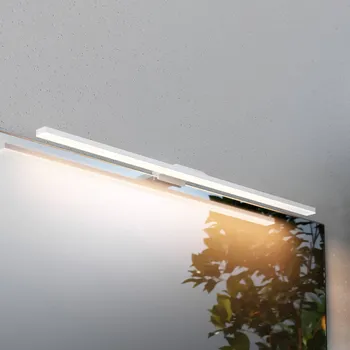 Lampička MCJ LED zrcadlové světlo Triga, IP44, bílé, 60 cm, 3 000 K - délka přívodního kabelu 70 cm; šířka držáku 6 cm bílá LED 5,1 W celkem - Doprava zdarma