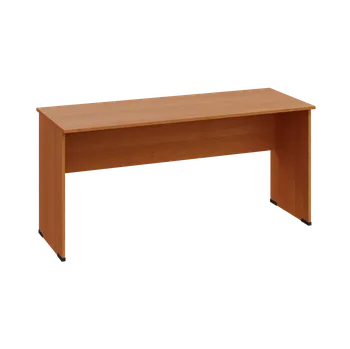 Psací stůl EPL 26 - 16 stůl kancelářský, dřevěná podnož, deska 25 mm, široký 1600 mm, olše jantar
