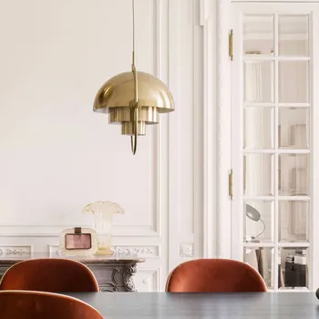 Závěsné svítidlo GUBI Multi-Lite, Ø 36 cm, mosaz/mosaz - Ø stínidla 32 cm; stříška - Ø 11,5 cm, výška 6 cm lesklá mosaz, mosaz 1 x 10 W LED - Doprava zdarma