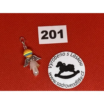 HandMade by VeJa Přívěšek - andílek pro štěstí/ radost č.201
