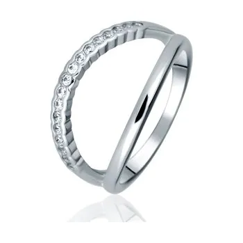 Prsten Dámský stříbrný prsten s čirými zirkony STRP0565F