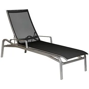 Zahradní lehátko Karasek Stohovatelné polohovací lehátko s područkami Barbados, Karasek, rám lakovaný hliník barva dle vzorníku, výplet Karatex barva dle vzorníku