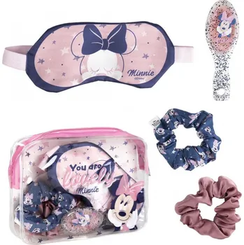 Kosmetická sada CERDÁ Beauty set MINNIE MOUSE (kartáč, gumičky, maska na oči), 2500001924