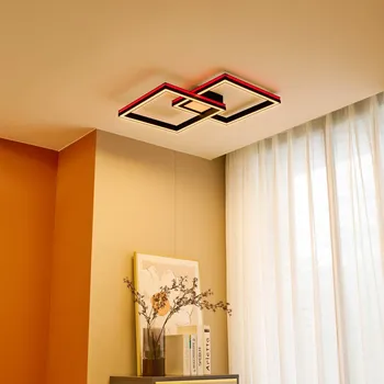 Lampička Stropní svítidlo Lucande Smart LED Tjado, 85 cm, černé, RGB, CCT černá, bílá LED 30 W celkem - Doprava zdarma