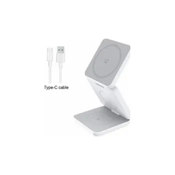 1stCOOL Qi bezdrôtová skladacia nabíjačka 3v1, MagSafe, biela, USB-C