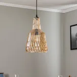 Závěsné svítidlo Lindby Belarion, jantarová barva, sklo, Ø 23 cm - Stříška - Ø 10 cm, 2,5 cm; výška stínidla 35 cm amber 1 x 15 W LED - Doprava zdarma