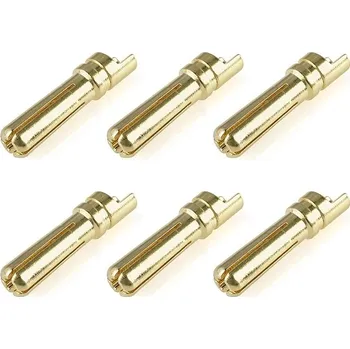 RC náhradní díl Team Corally Bullit konektor 4.0mm - samec - s drážkou - pozlacený, 6 ks. - expresní doprava