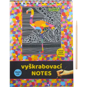 Blok Vyškrabovací notes 10 listů v sáčku 14x20cm
