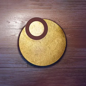 Lampička ICONE Vera LED nástěnné svítidlo 930 Ø50cm zlatá/rezavá plátkové zlato, rez LED 16,8 W celkem - Doprava zdarma