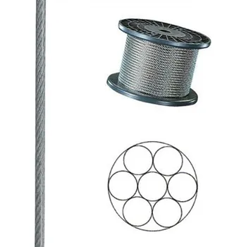 Lany EU SELECT Ocelové lano DIN 3055 1x7 poplastované 1/2mm 1/2