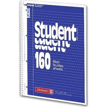 Sešit Kroužkový sešit A4, 160 listů, spirálový, linkovaný.