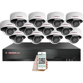 Kompletní kamerový systém 4K PoE IP 12 kamerový set XM-1205D 8MPx, mikrofon, CZ menu