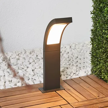 Lampička Lucande LED podstavné svítidlo Juvia, 40 cm, antracit, IP54 - Základna - délka 12,4 cm, šířka 6,4 cm antracitová, opálově bílá 1 x 5,5 W LED - Doprava zdarma