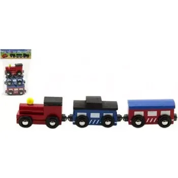 Vláček a vláčkodráha Teddies Vláček s vagóny na magnety 3 ks