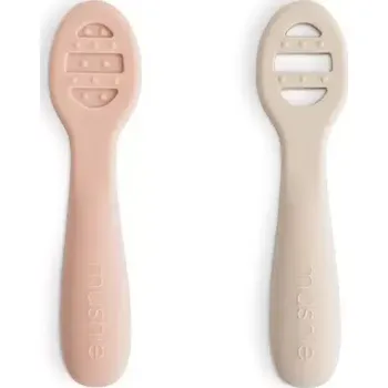 MUSHIE první lžičky na příkrmy Blush/ Shifting Sand