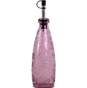 Sklenice Lahev z recyklovaného skla s nálevkou FLORA, růžová, 0,3 L (DOPRODEJ) (balení obsahuje 1ks)|Vidrios San Miguel|Recycled Glass