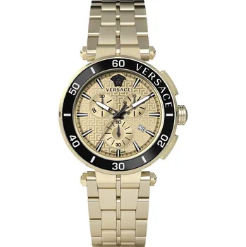 Hodinky Versace VE3L00622 Greca Chronograph Mens Watch 45mm 5ATM