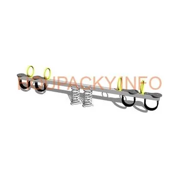 Dětská houpačka Vahadlová čtyřhoupačka na pružinách VH400KS - stříbrná