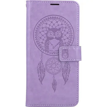 Pouzdro na mobilní telefon Pouzdro Xiaomi Redmi Note 13 knížkové Lapač se sovičkou fialové (kryt neboli obal na Xiaomi Redmi Note 13)