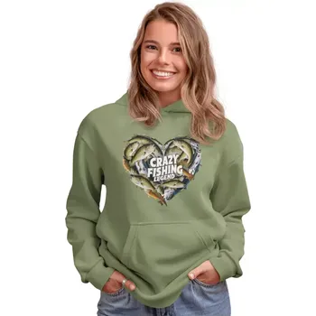 Dámské oblečení Dámská mikina Crazy Fishing Legend khaki