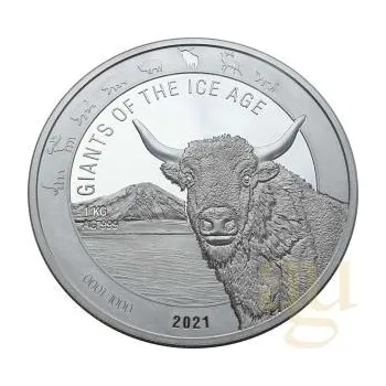 1 kilogram stříbrná mince Giganten der Eiszeit - Auervůl 2021