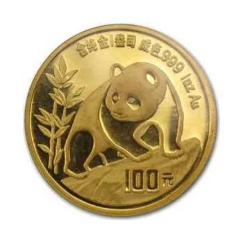 Sběratelství 1 unce zlatá mince China Panda 1990