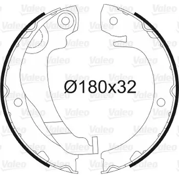 Lanko parkovací brzdy Sada brzdových čelistí parkovací brzdy VALEO 564183