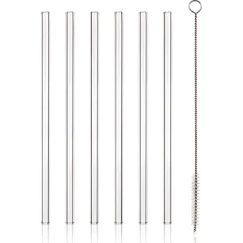 BANQET Brčko sklo rovné 6 ks 20 cm s kartáčkem