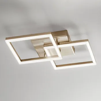 Fabas Luce LED stropní světlo Bard, 45x45cm, matná zlatá zlatá matná, bílá matná LED celkem 39 W - Doprava zdarma