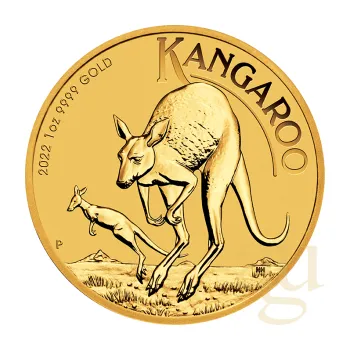 1 unce zlatá mince Austrálie klokan 2022