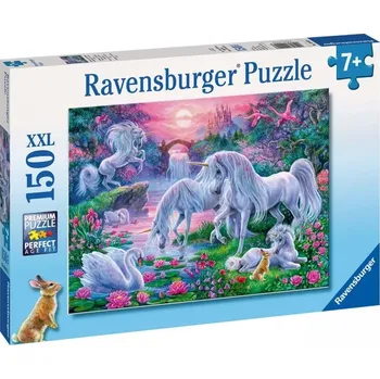 Puzzle Ravensburger Jednorožci při západu slunce 150 dílků