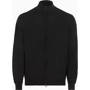 Pánský svetr PORSCHE DESIGN Cardigan Svetr na zip z merina černá (Lehký kardigan vyrobený z nejjemnější merino vlny.)