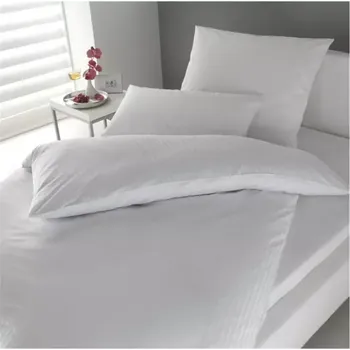 Povlečení BAVLNĚNÉ HOTELOVÉ POVLEČENÍ ATLAS GRÁDL - BÍLÉ 140x200/70x90 cm - hotelová kapsa
