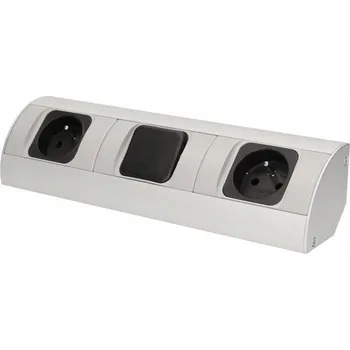 Elektrická zásuvka Elektrická Zásuvka do desky stolu Orno stříbrná